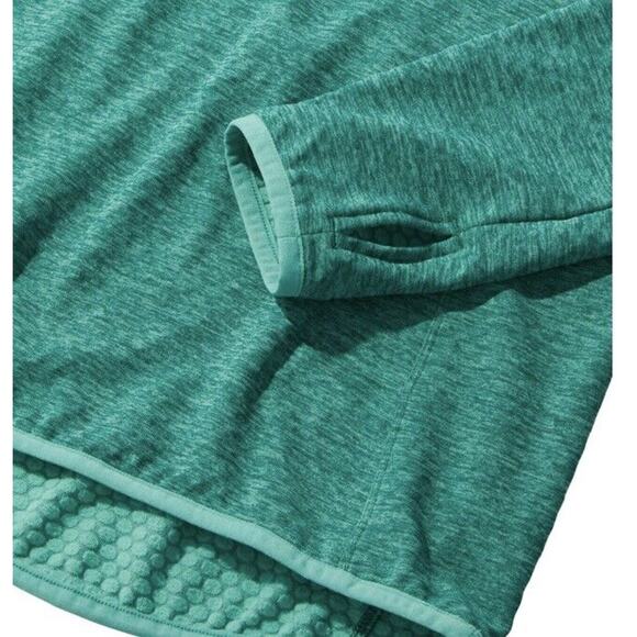 L.L. Bean Adventure Grid Blue Half-Zip Polyester Pullover Thumb Slot Size L Reg - Picture 3 of 15